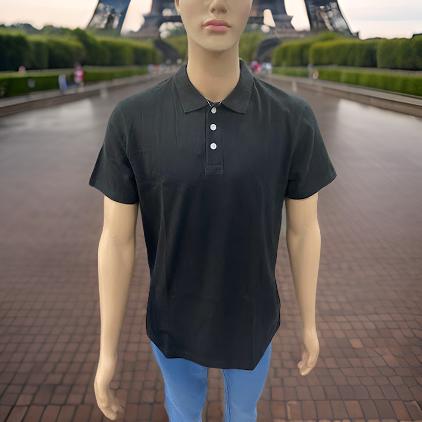 BLACK POLO T SHIRT