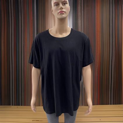 BLACK OVERSIZE PLAIN COTTON T SHIRT