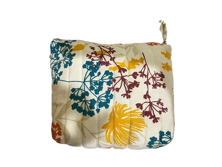 printed cotton pouch